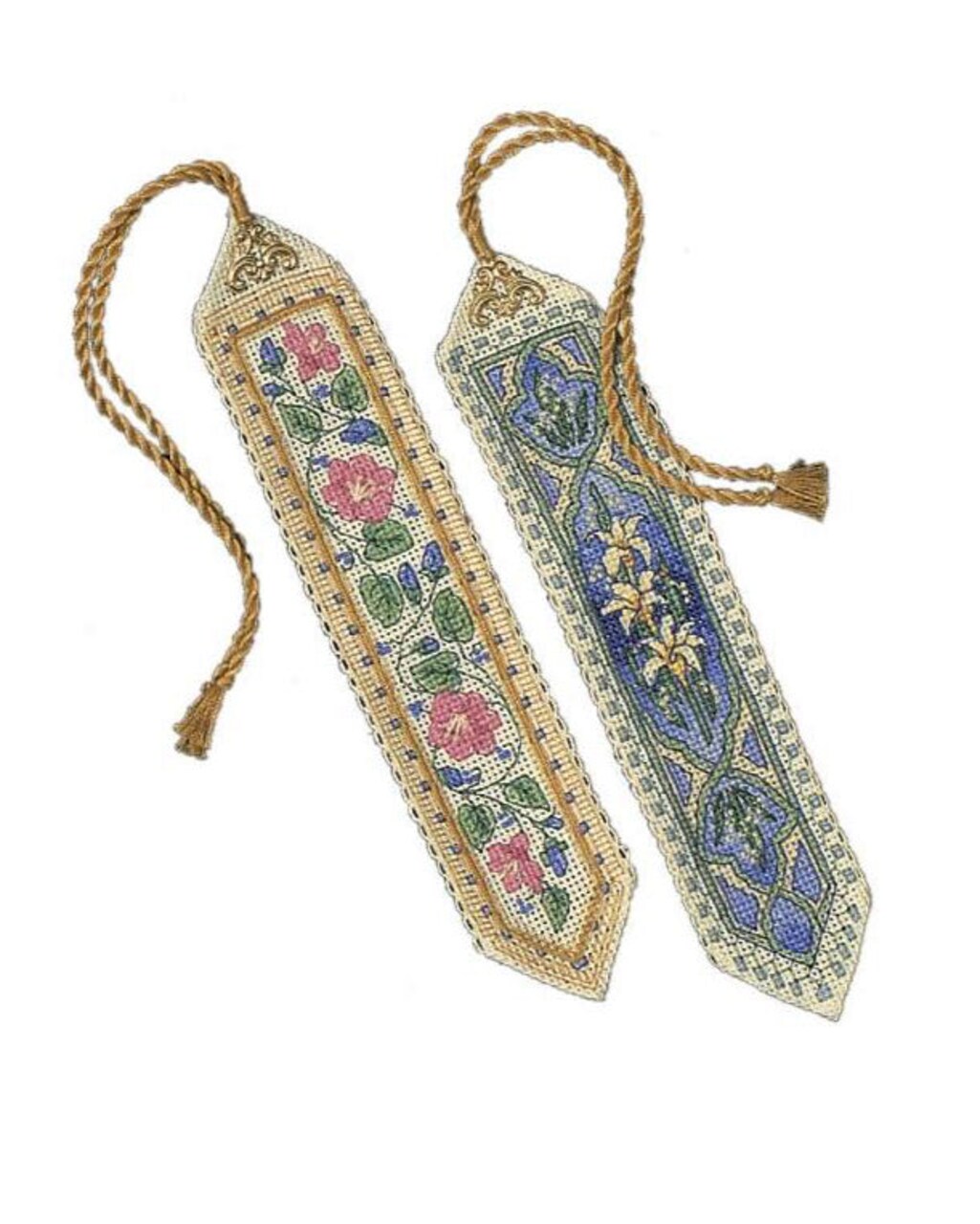 DIY Dimensions Elegant Flowers Reading Bookmark Counted Cross Stitch Kit Gift